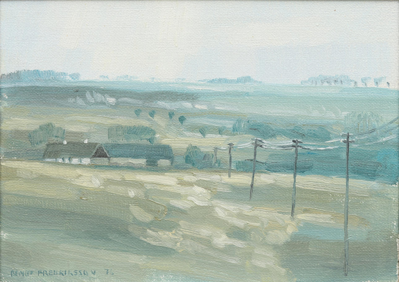 BENGT FREDRIKSSON. Scanian landscape, oil on canvas, signed and dated ...