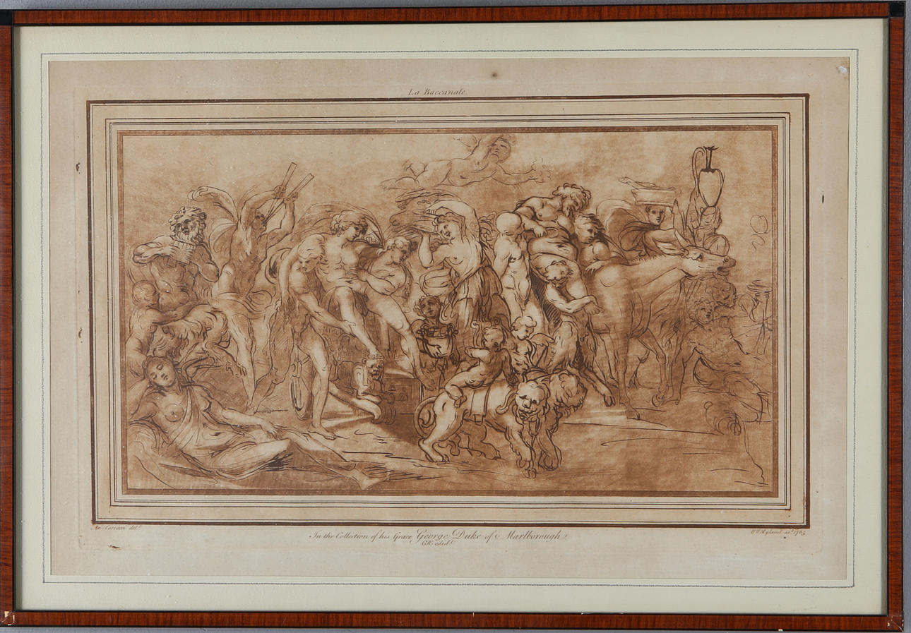 ETSNING, "La Baccanale", W.W Ryland efter Annibale Carracci.