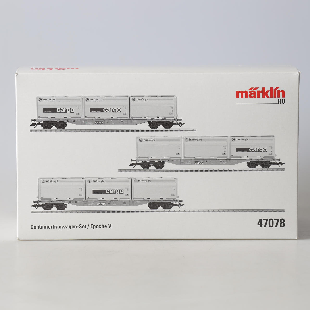 VAGNSET, 47078, H0, Container flat car set, SBB ,CFF, FFS, Cargo, Märklin.