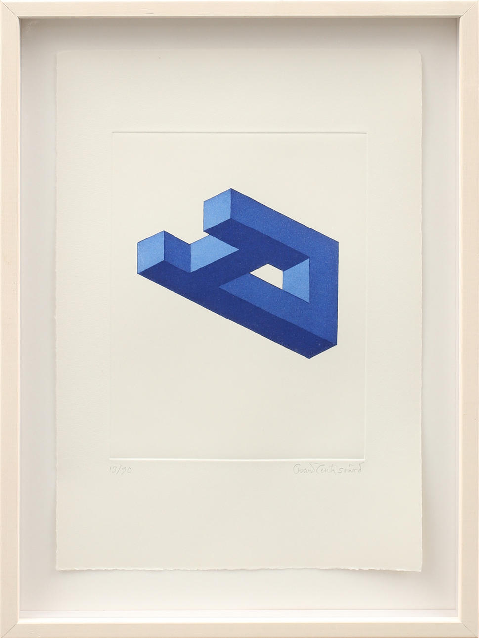 OSCAR REUTERSVÄRD. Omöjlig figur, färgetsning nr 13/90, signerad.