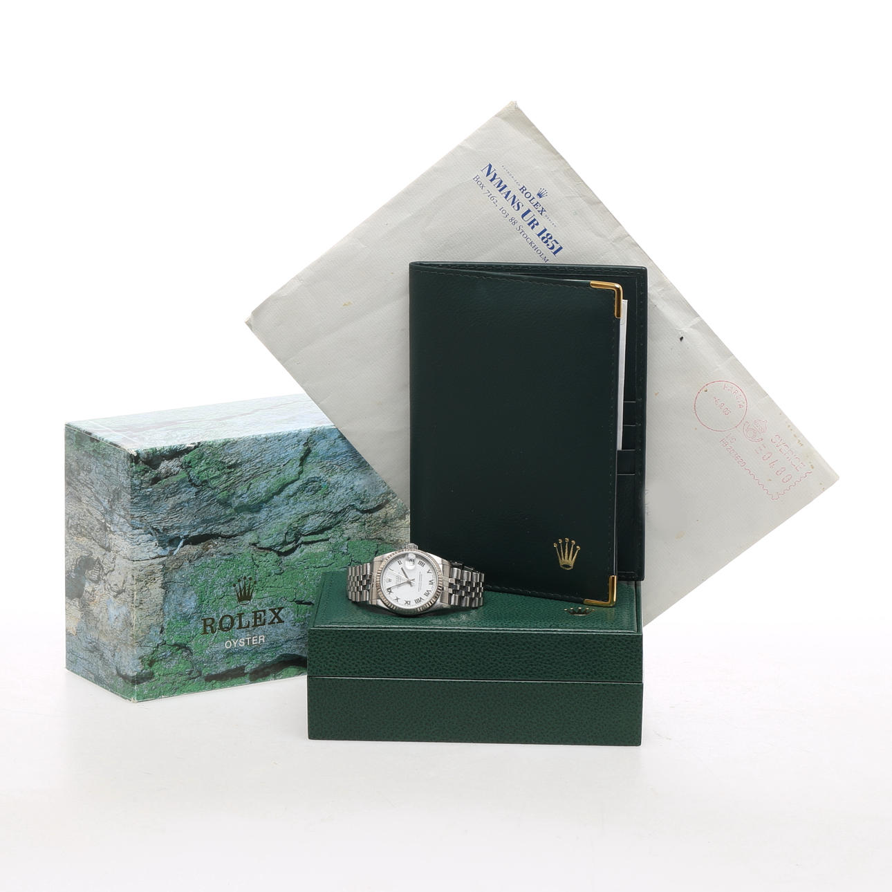 ARMBANDSUR, midsize, Rolex Oyster Perpetual Datejust Chronometer, automatisk, cal. 2235, stål med ring av vitguld.
