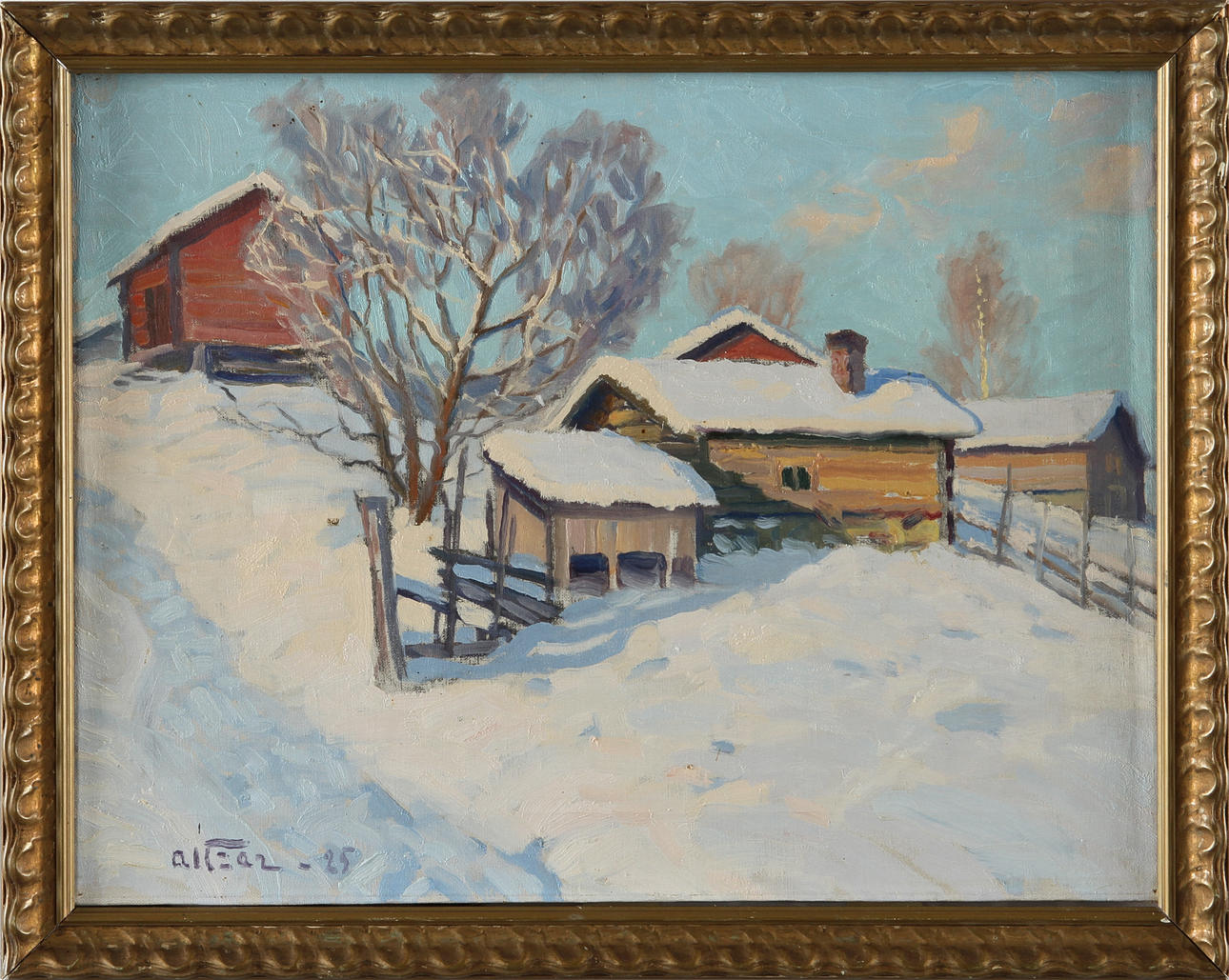 ANDERS ALTZAR. Olja på duk, signerad- 25.