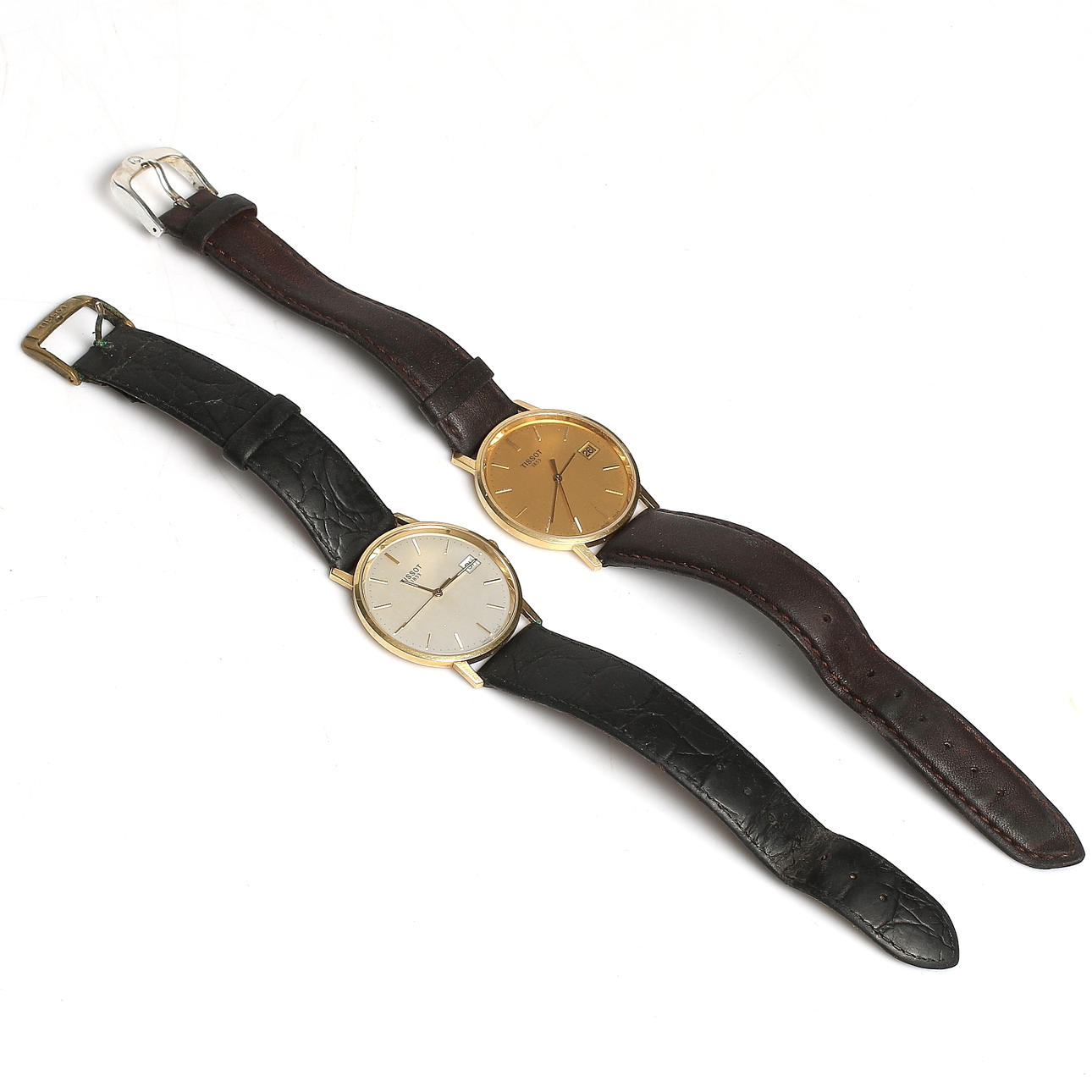 ARMBANDSUR, 2 st. 18k Tissot. 1900-talets slut.