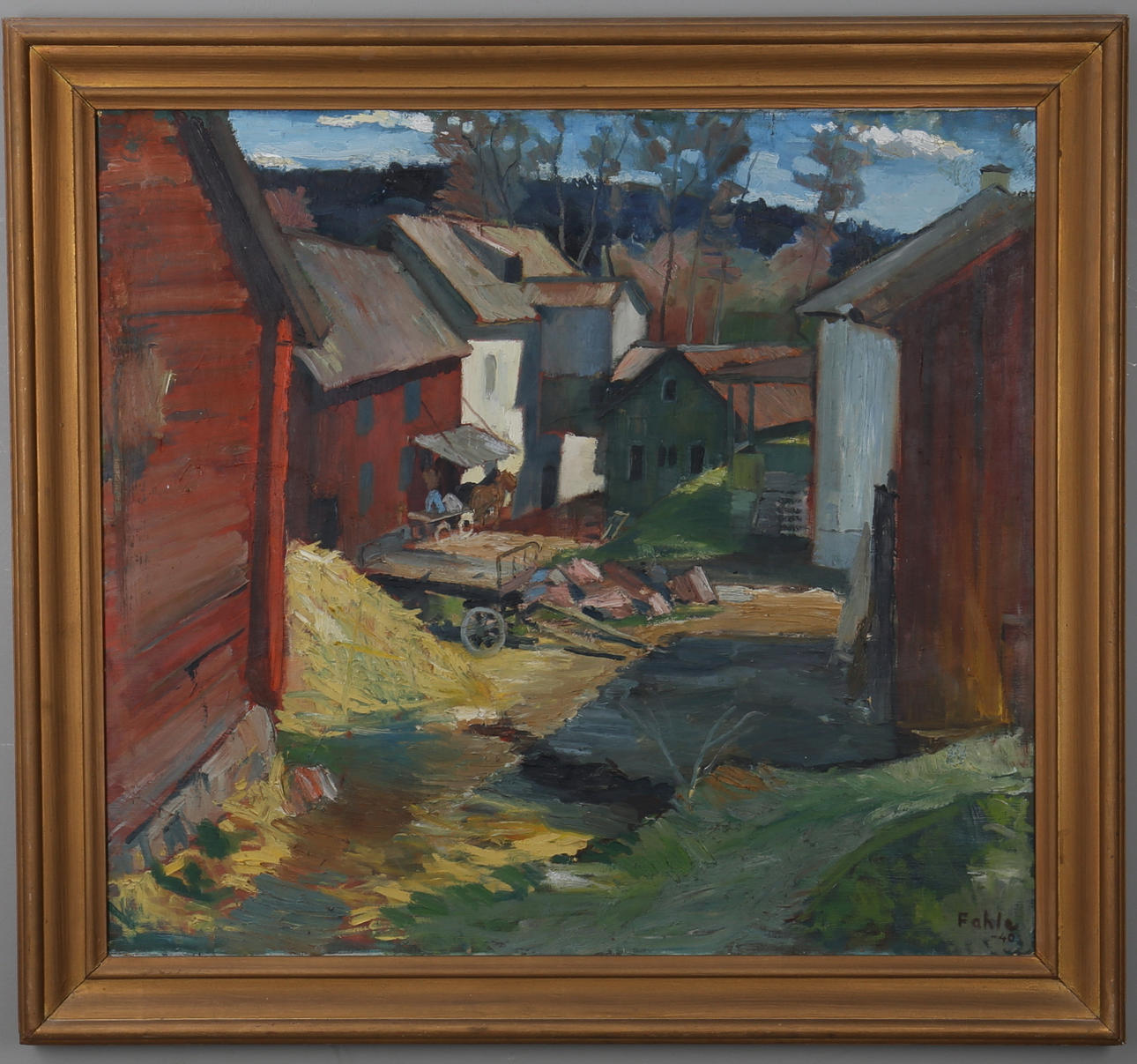 GUSTAV ADOLF FAHLE. Olja på duk, signerad.