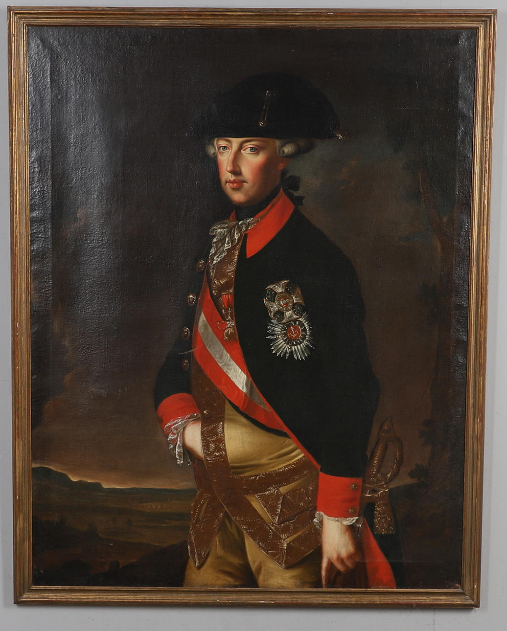CIRCLE OF JOSEF KREUZINGER (AUSTRIAN 1757-1829). PORTRAIT OF A MILITARY GENTLEMAN IN OFFICER'S UNIFORM.