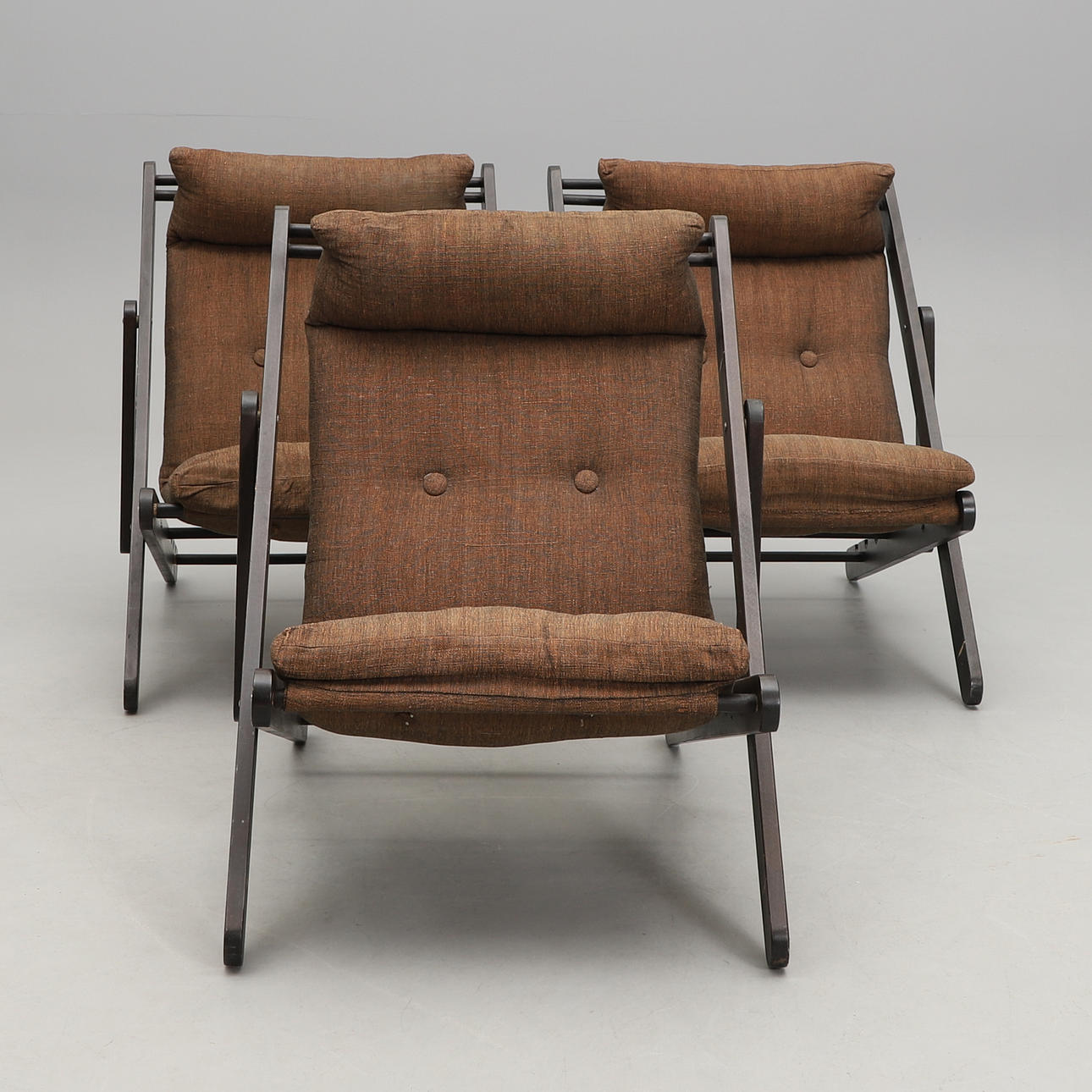 DÄCKSTOLAR, 3 st, 1970-tal.