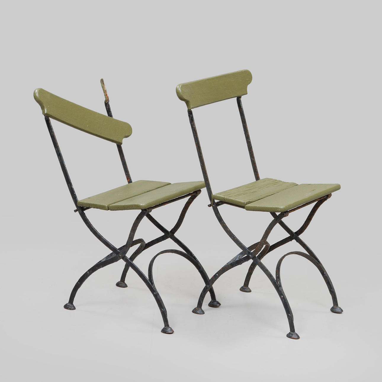 TRÄDGÅRDSSTOLAR, 2 st, bryggerimodell.