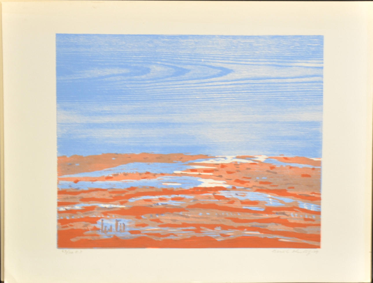 BERTIL ALMLÖF. Färglitografi.