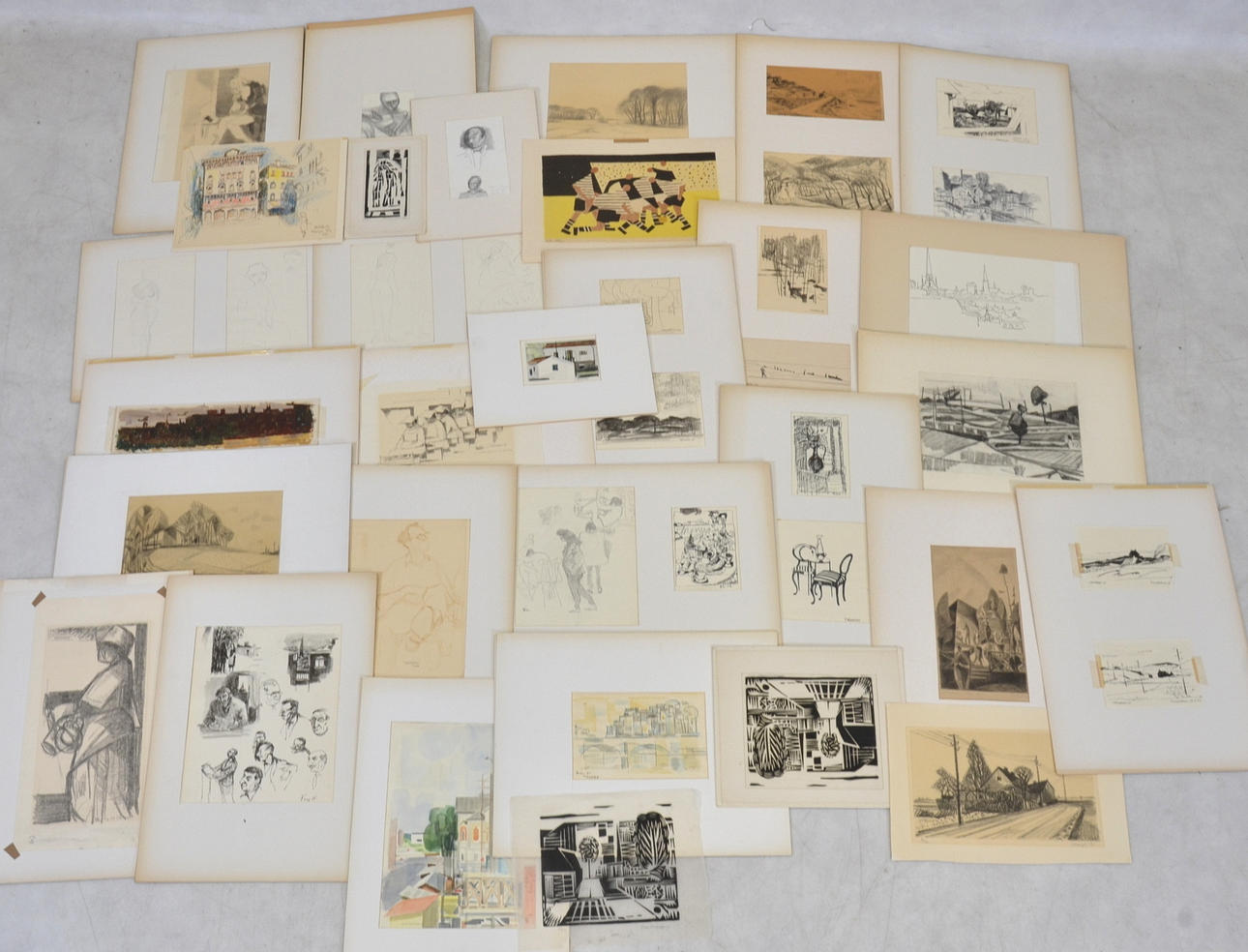 STORT PARTI TECKNINGAR OCH GRAFIK.