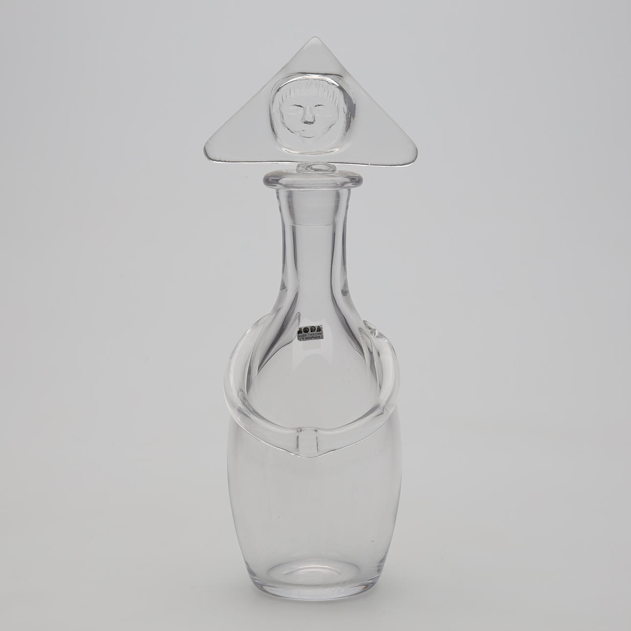 ERIK HÖGLUND. KARAFF, glas, Boda.