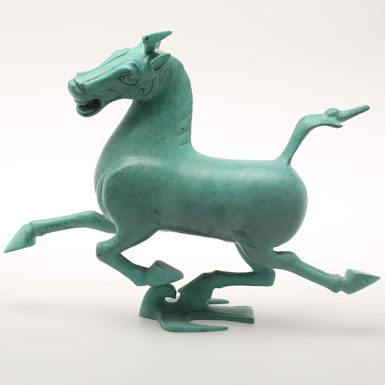 SKULPTUR, BRONS, "Flygande häst". Kina.