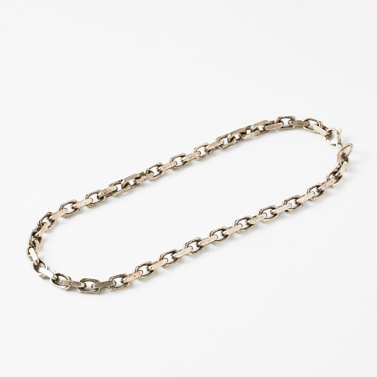HALSKEDJA, sterlingsilver, ankarlänk, karbinhake.