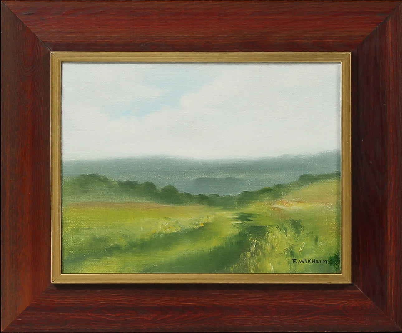 ROGER WIKHEIM. Landskap, olja på duk, signerad.