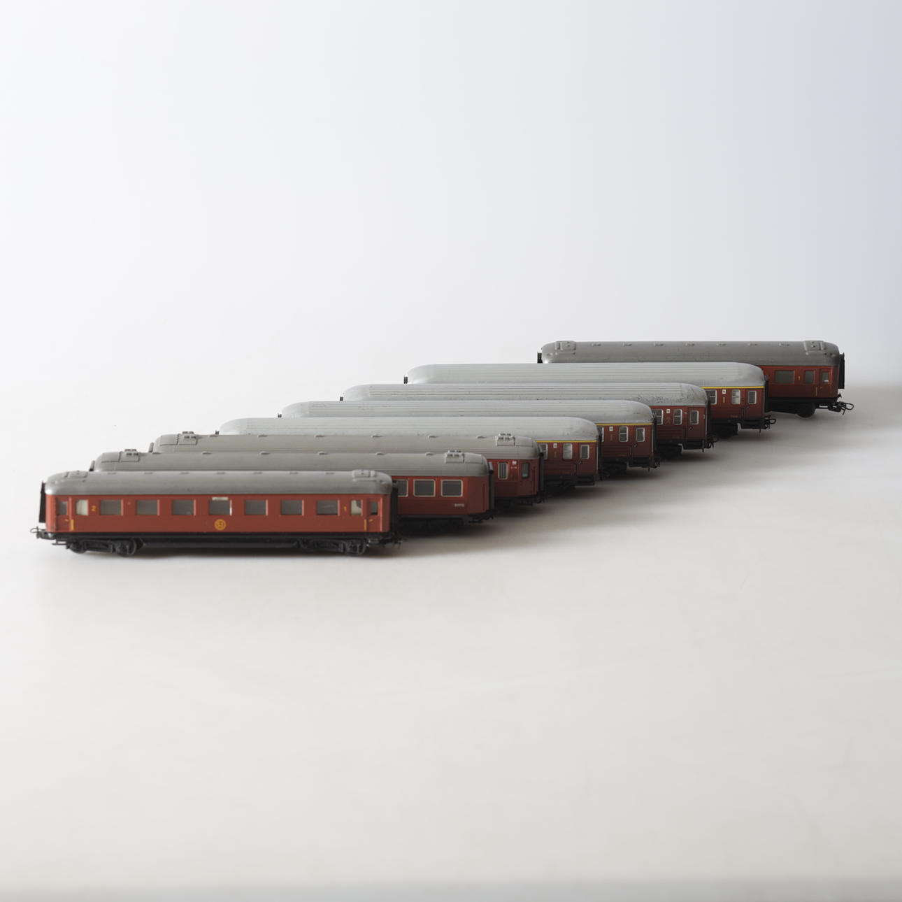 PERSONVAGNAR, 8 st, "SJ", H0, Märklin.