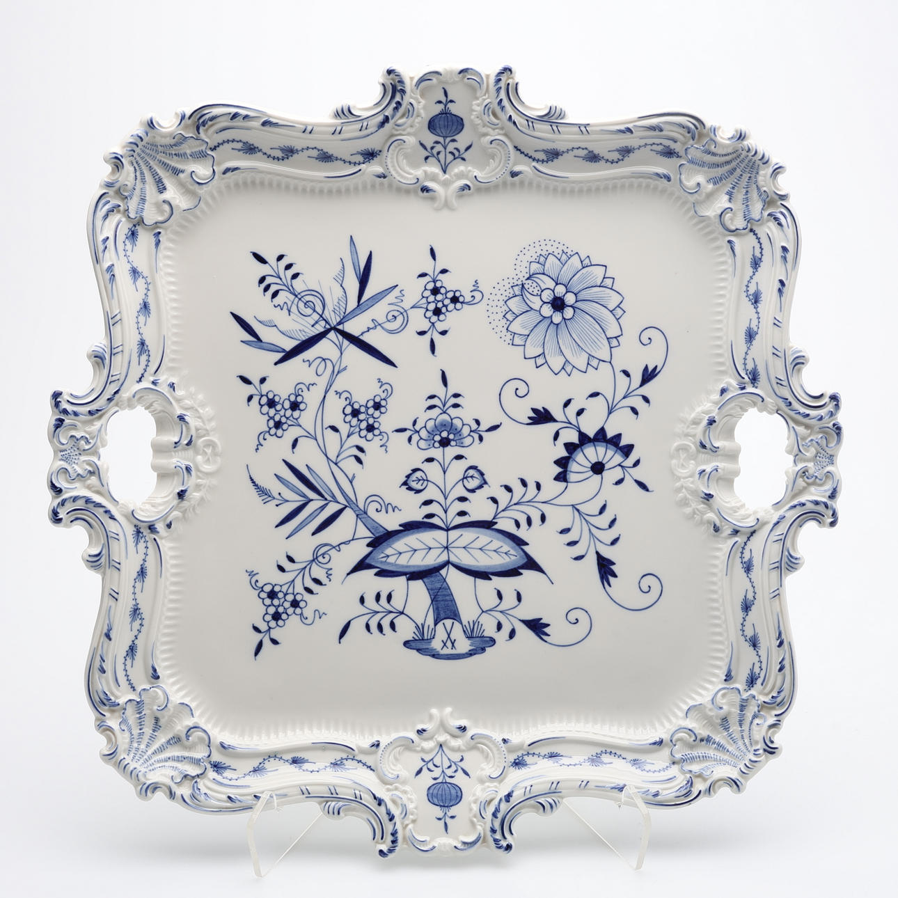 BRICKA, MEISSEN, porslin, lökmönstret, 1900-tal.