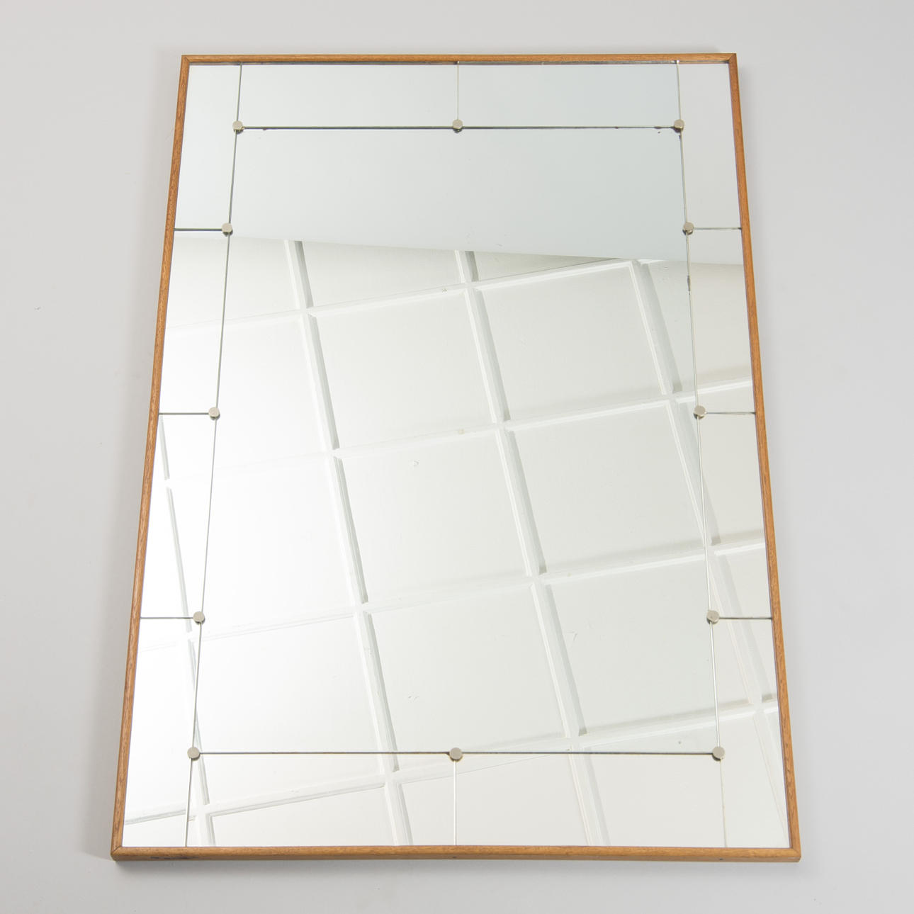 SPEGEL, teak med delat glas, 1900-talets mitt.