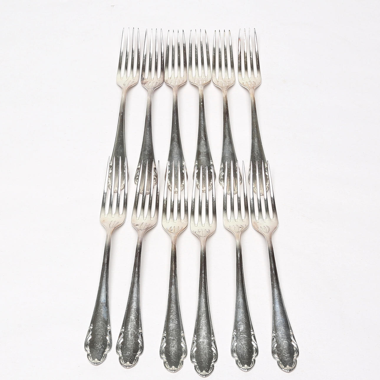 MATGAFFLAR, 12 st, silver, Haga.