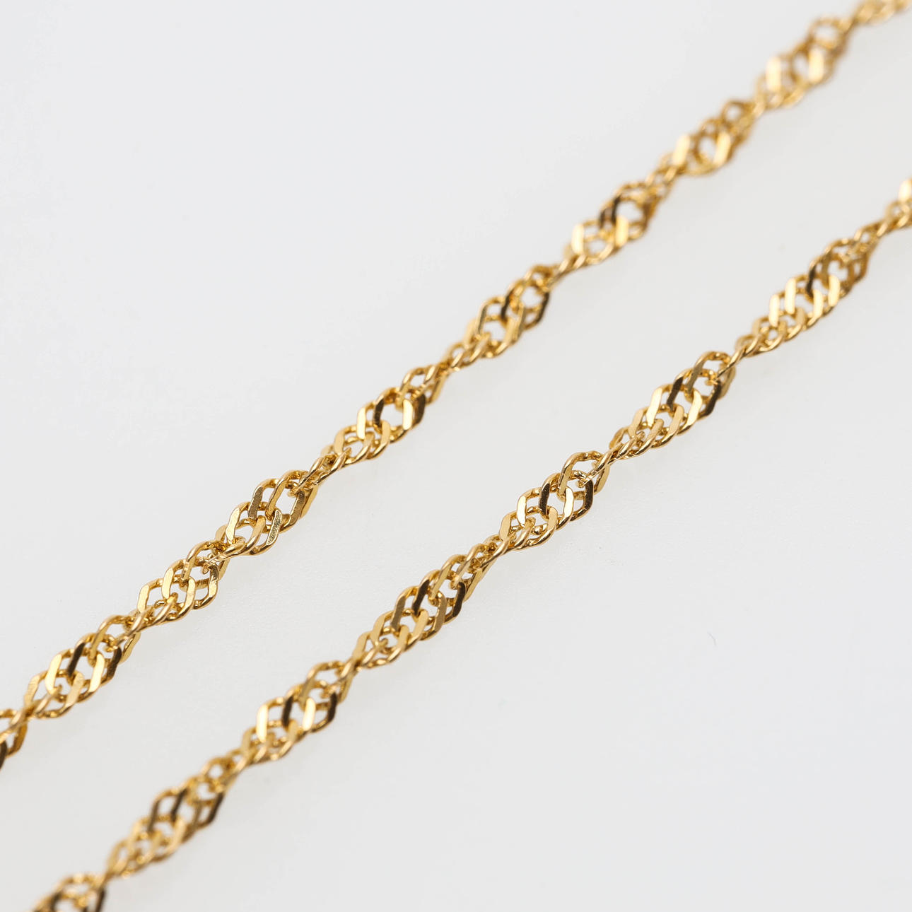 FOTLÄNK, 18 k guld, singaporlänk.