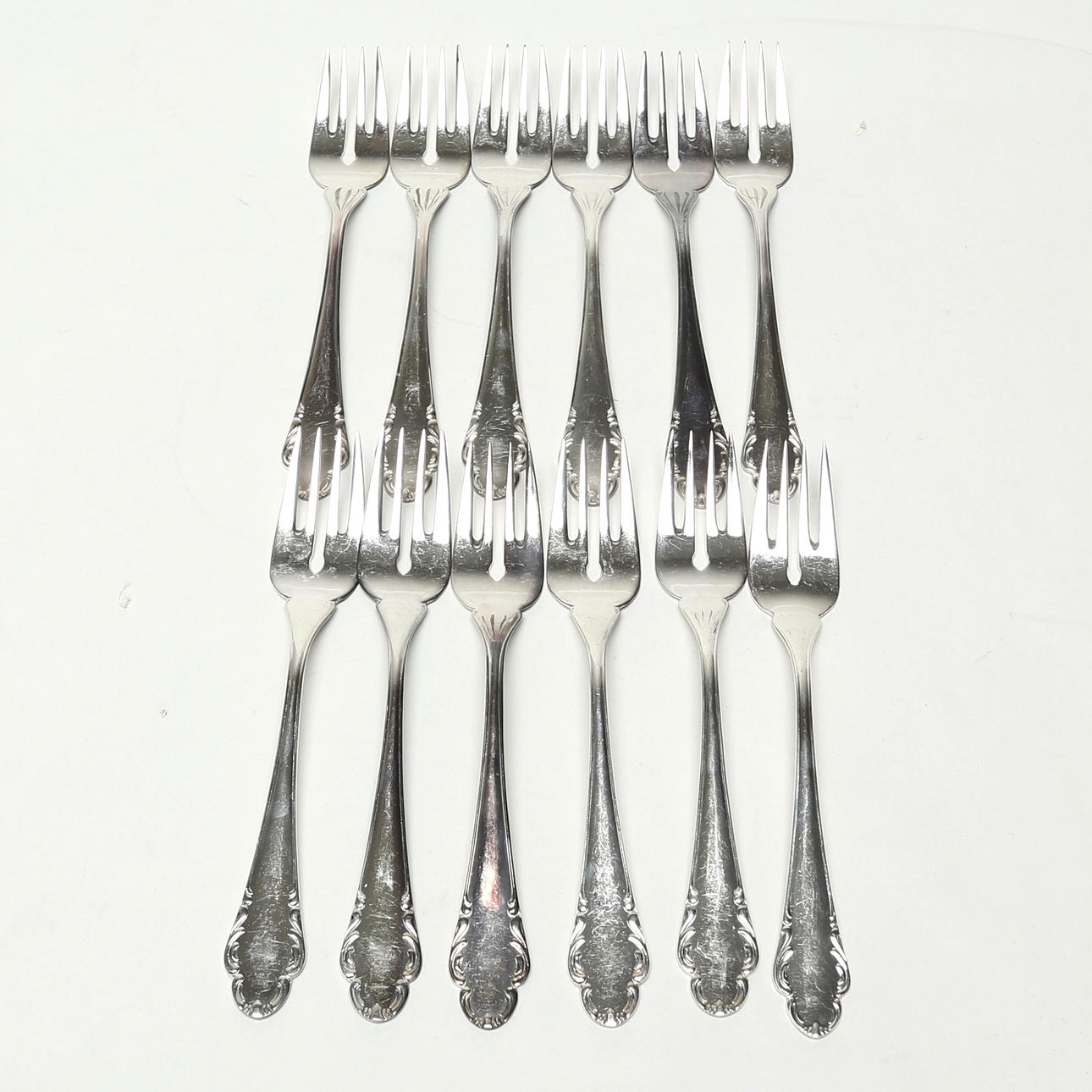 GAFFLAR, 12 st, silver, Haga.