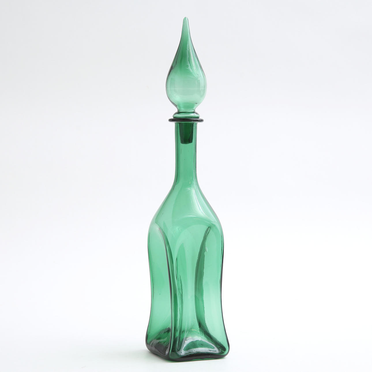 KARAFF, grönt glas, 1900-tal.