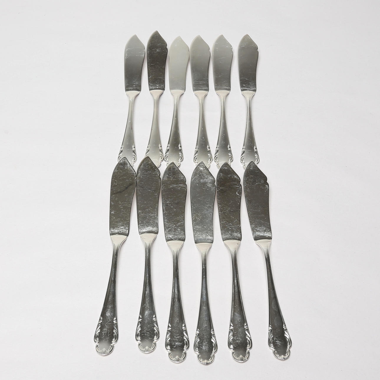 KNIVAR, 12 st, silver, Haga.