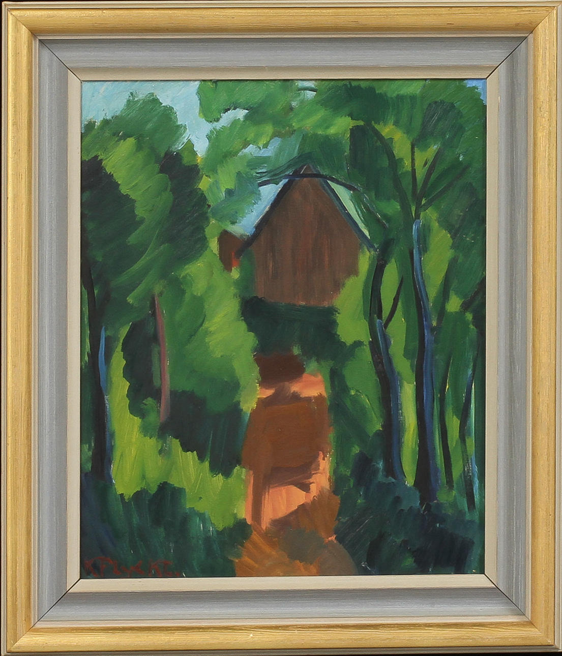 MANFRED FLYCKT. Olja på pannå, signerad.