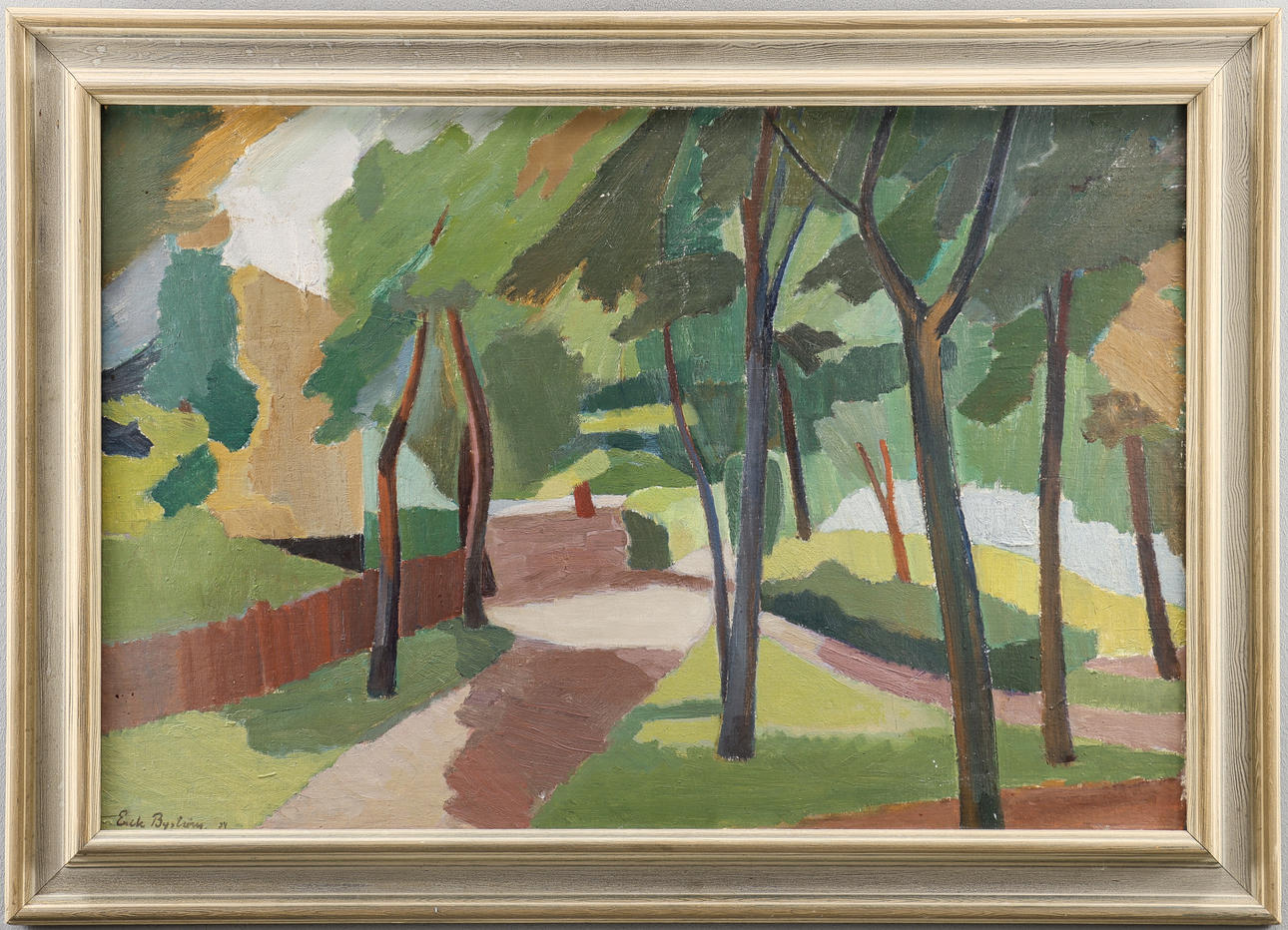 ERIK BYSTRÖM. Parklandskap.
