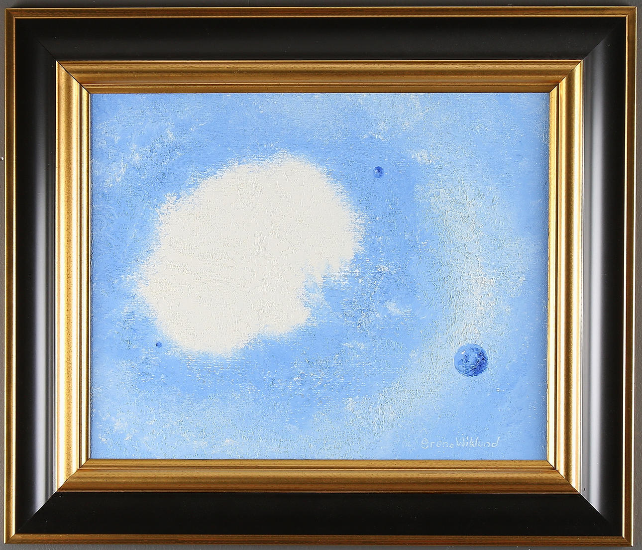 BRUNO WIKLUND. "Rymdfenomen", olja på duk, signerad.