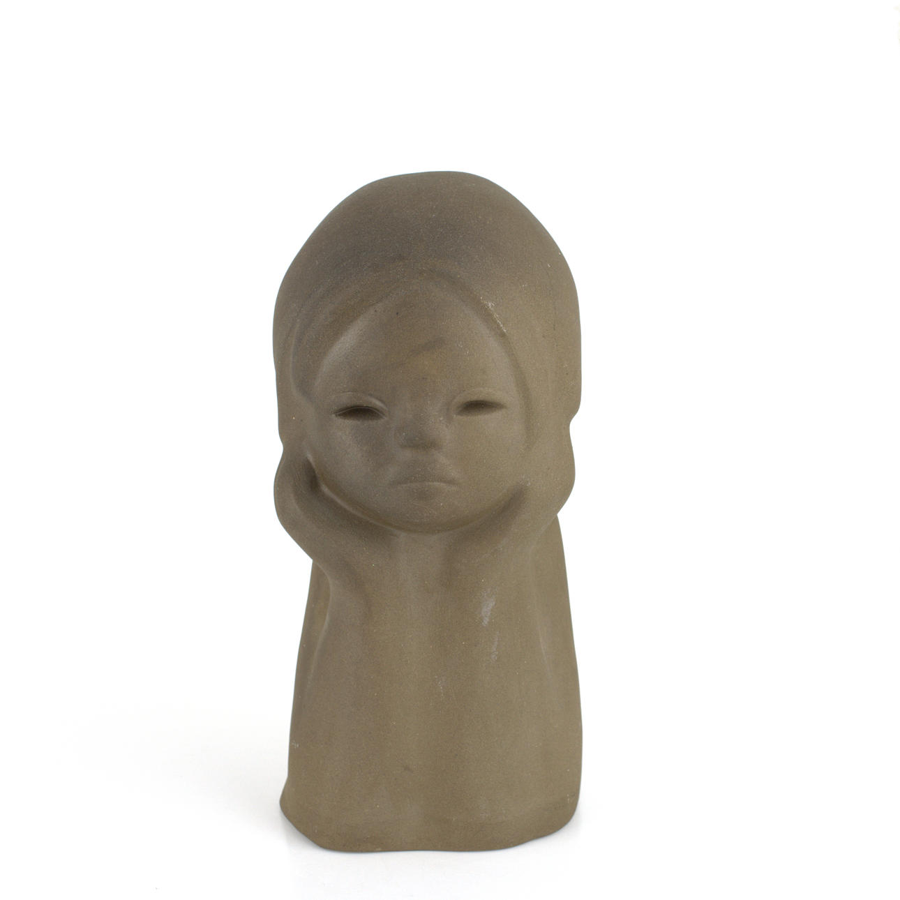OIDENTIFIERAD KONSTNÄR. Figurin, byst, flicka, märkt USSR.