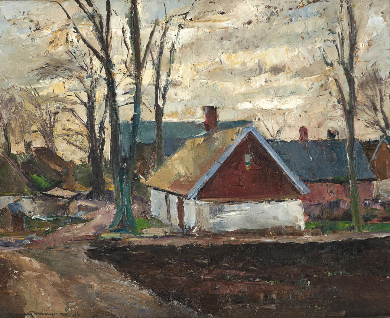 UNIDENTIFIED ARTIST, signed and dated 34, oil on panel. Art - Paintings ...
