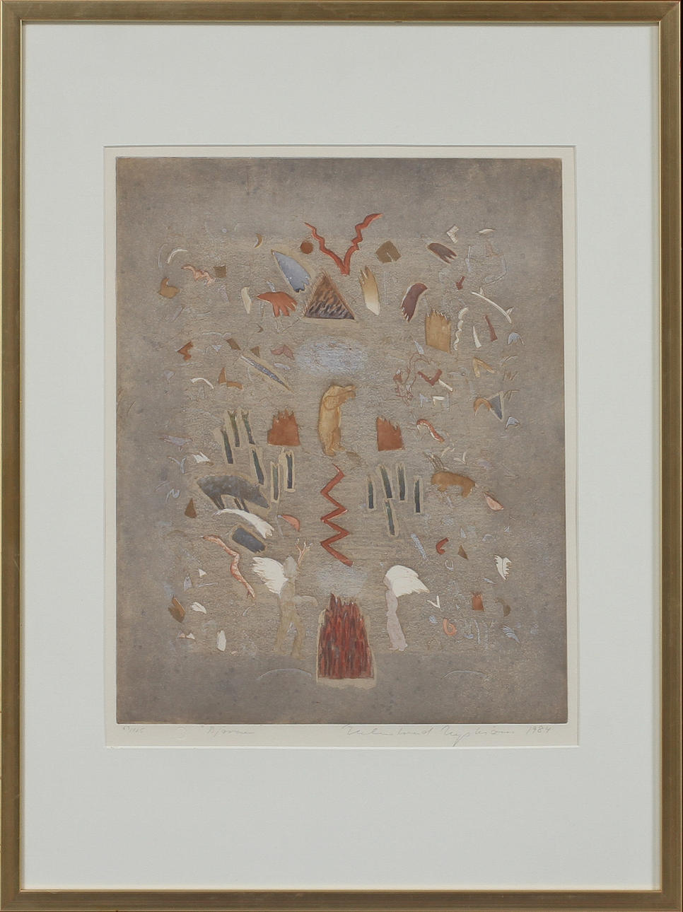 HELMTRUD NYSTRÖM. "Björnen", färgetsning, signerad och numrerad 63/125.