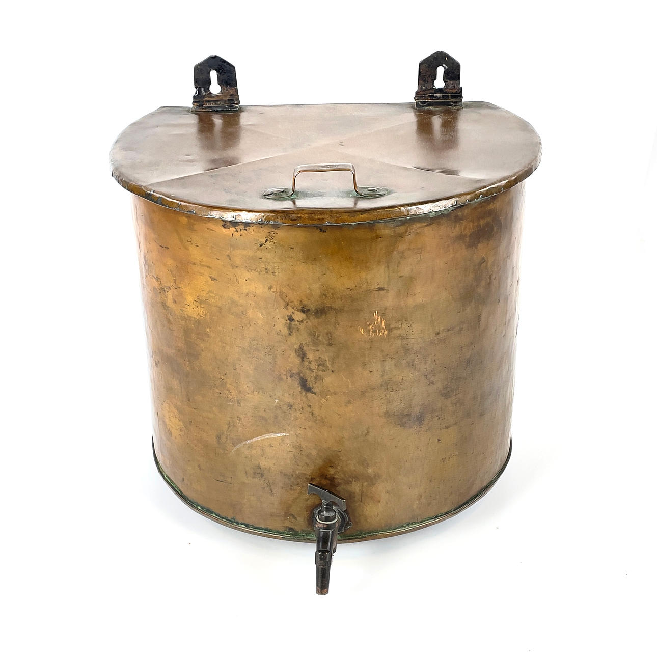 VATTENBEHÅLLARE, med tappkran. Koppar, 1900-tal.