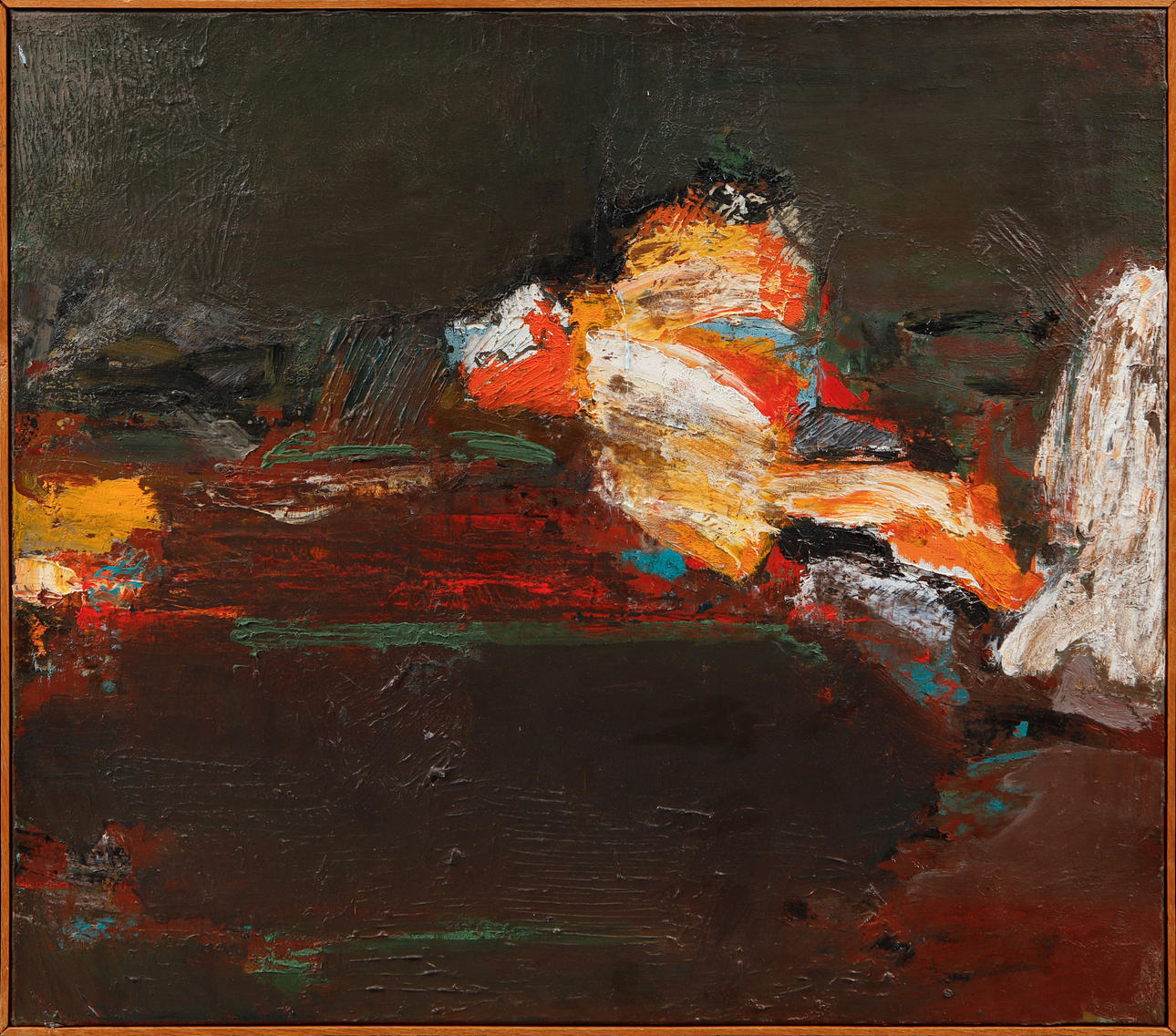 BENGT OSSLER. Composition, oil on canvas.