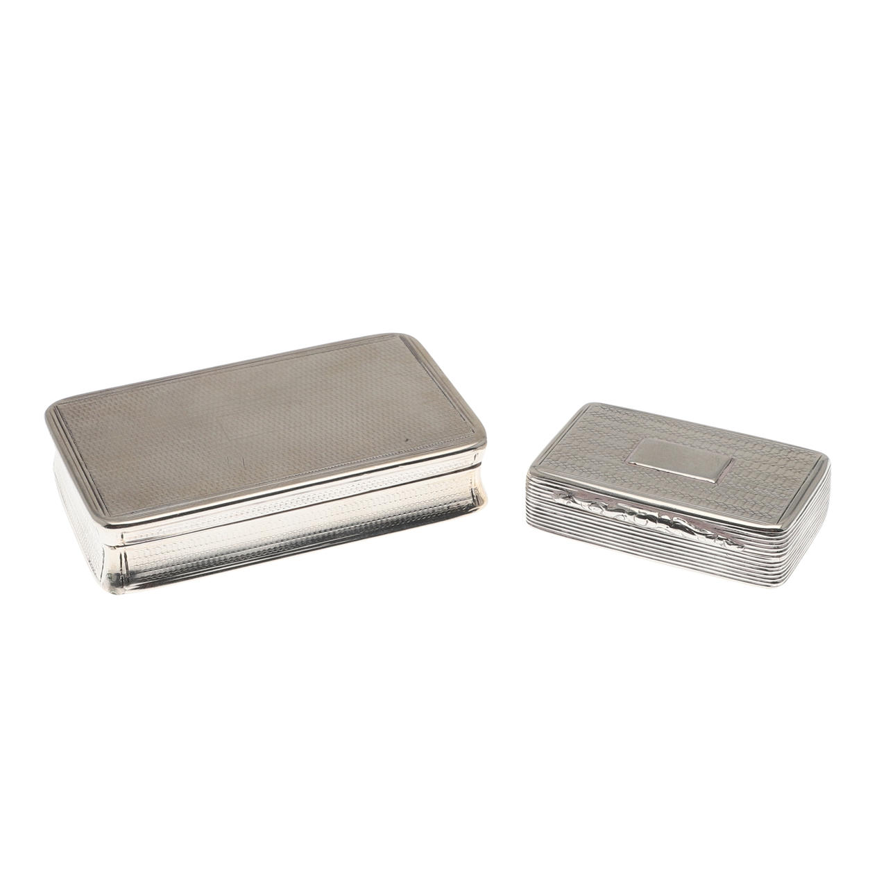 TWO WILLIAM IV SILVER SNUFF BOXES. Silver & Metals - Silver - Auctionet