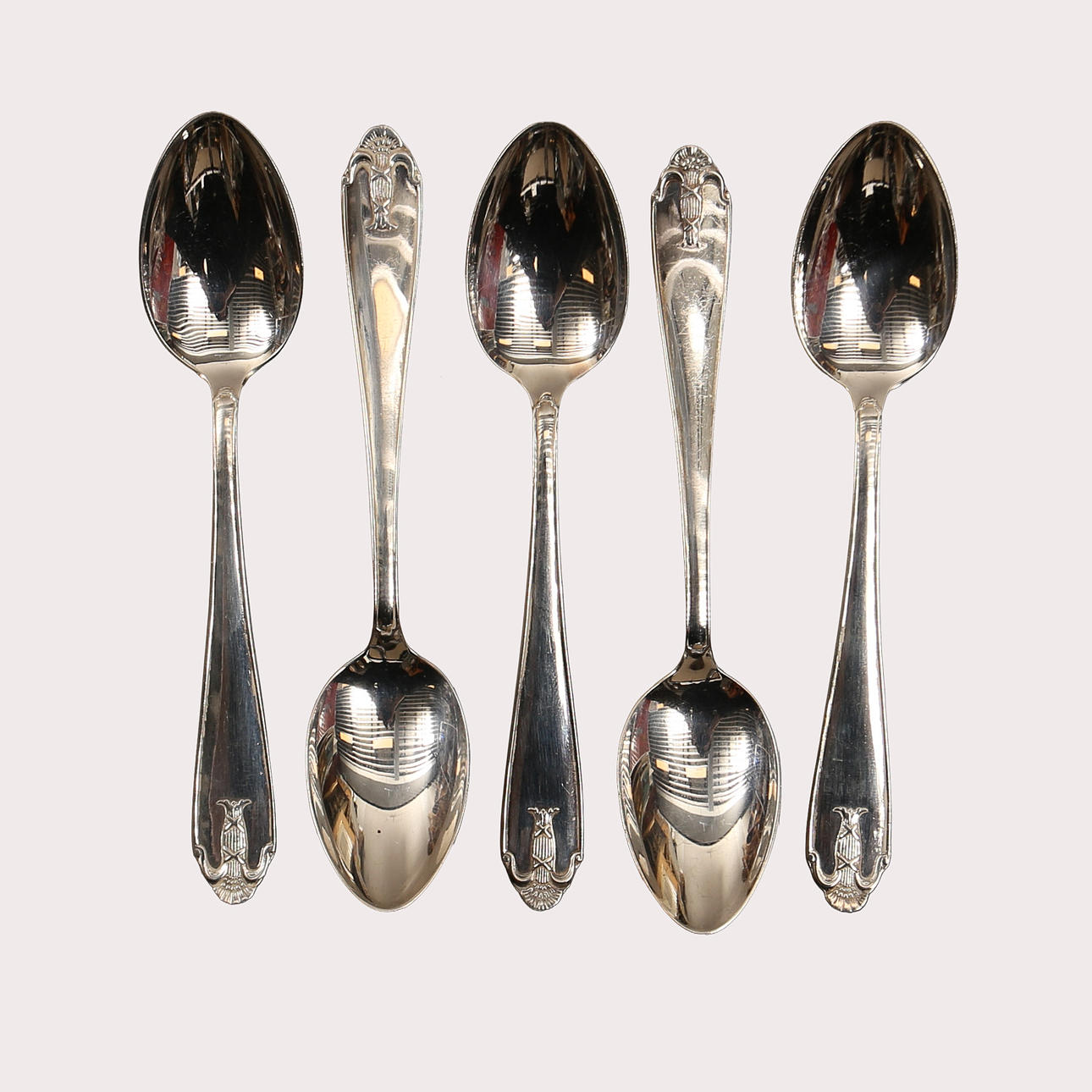 KAFFESKEDAR, silver, modell Wasa, 5 stycken.