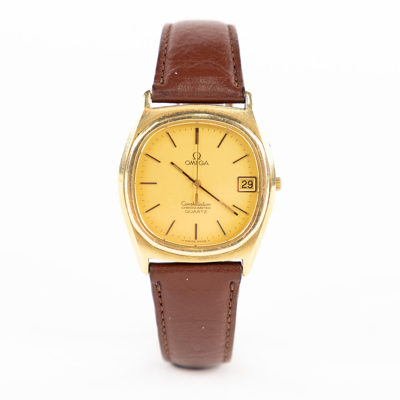 OMEGA. Constellation Chronometer Quartz, 34 mm, 1980s.