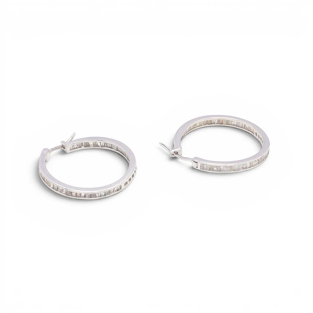 Diamonds creole earrings.
