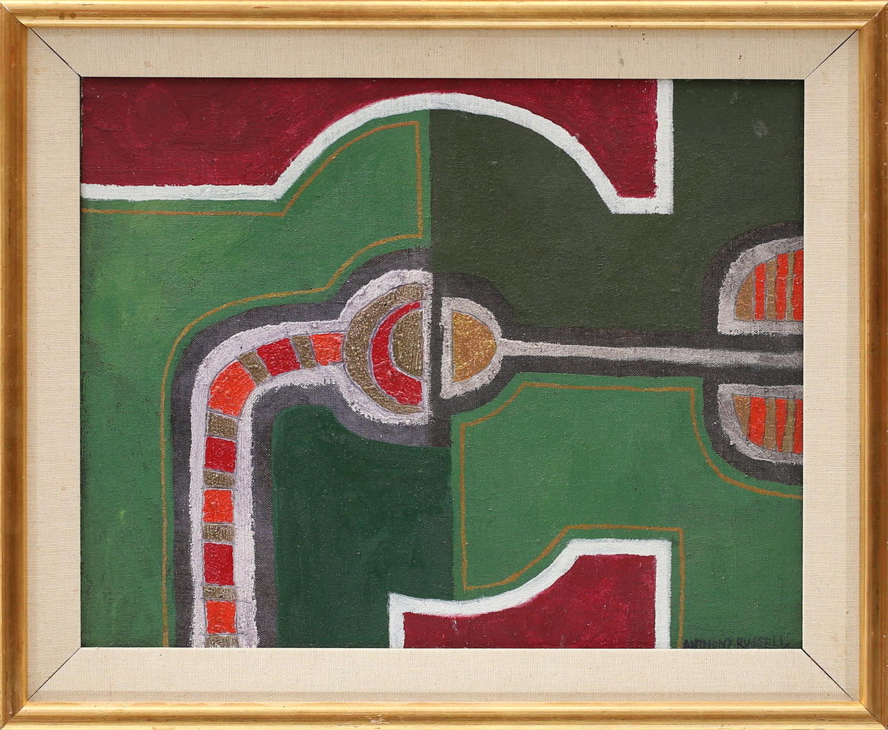 ANTHONY RUSSELL. "Snooker", olja på duk, signerad.