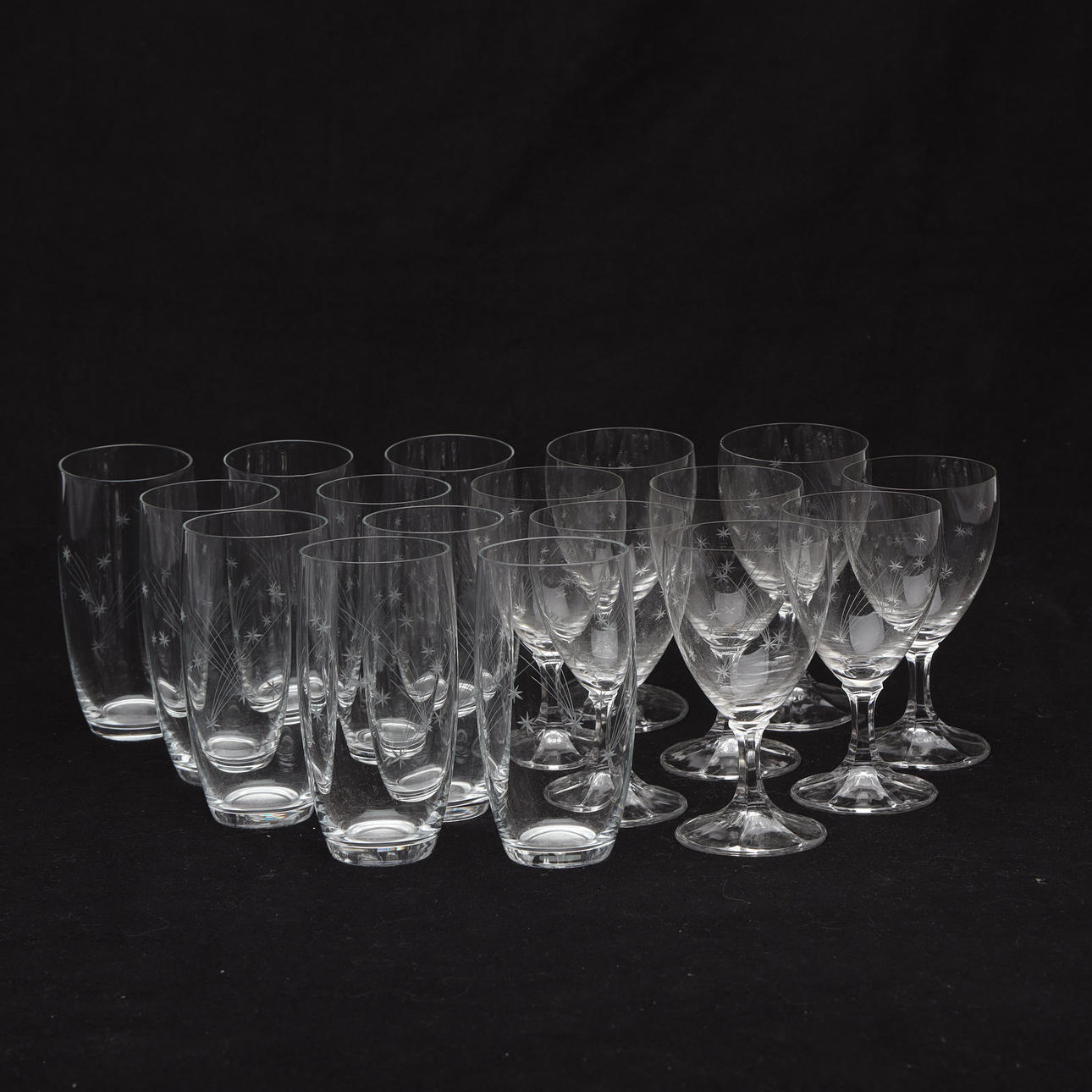 GLAS, 17 stycken, 1900-tal.