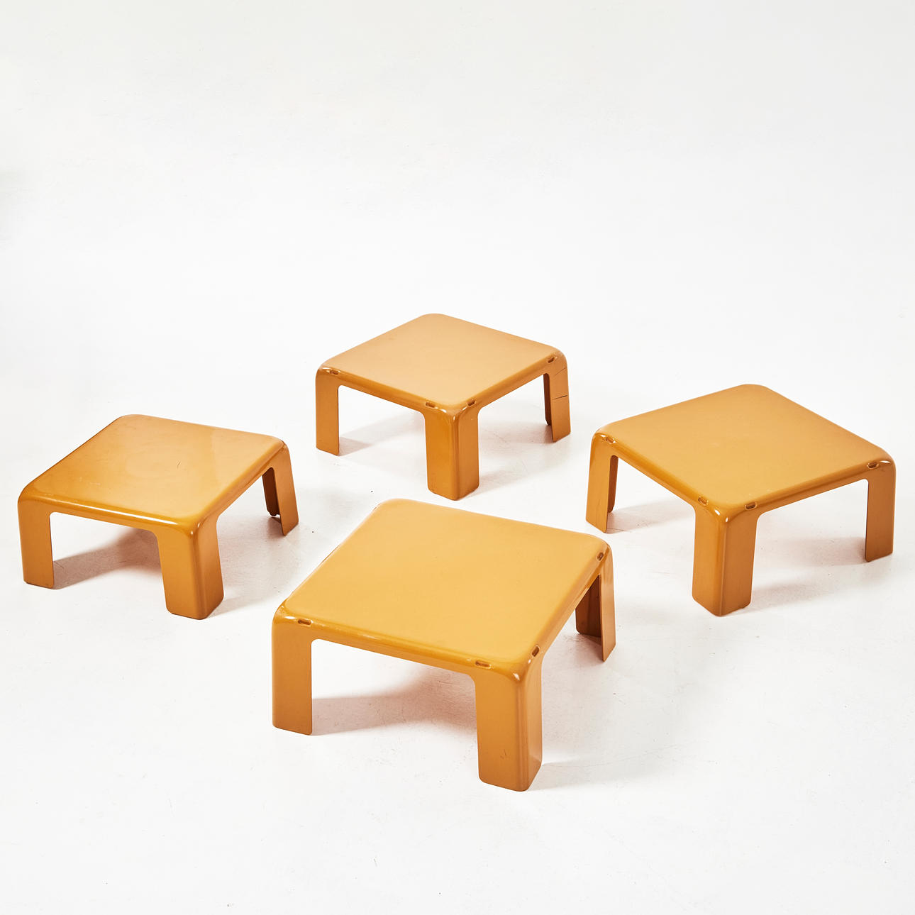 MARIO BELLINI. Table, 4 parts, stackable, C&B, Italy.