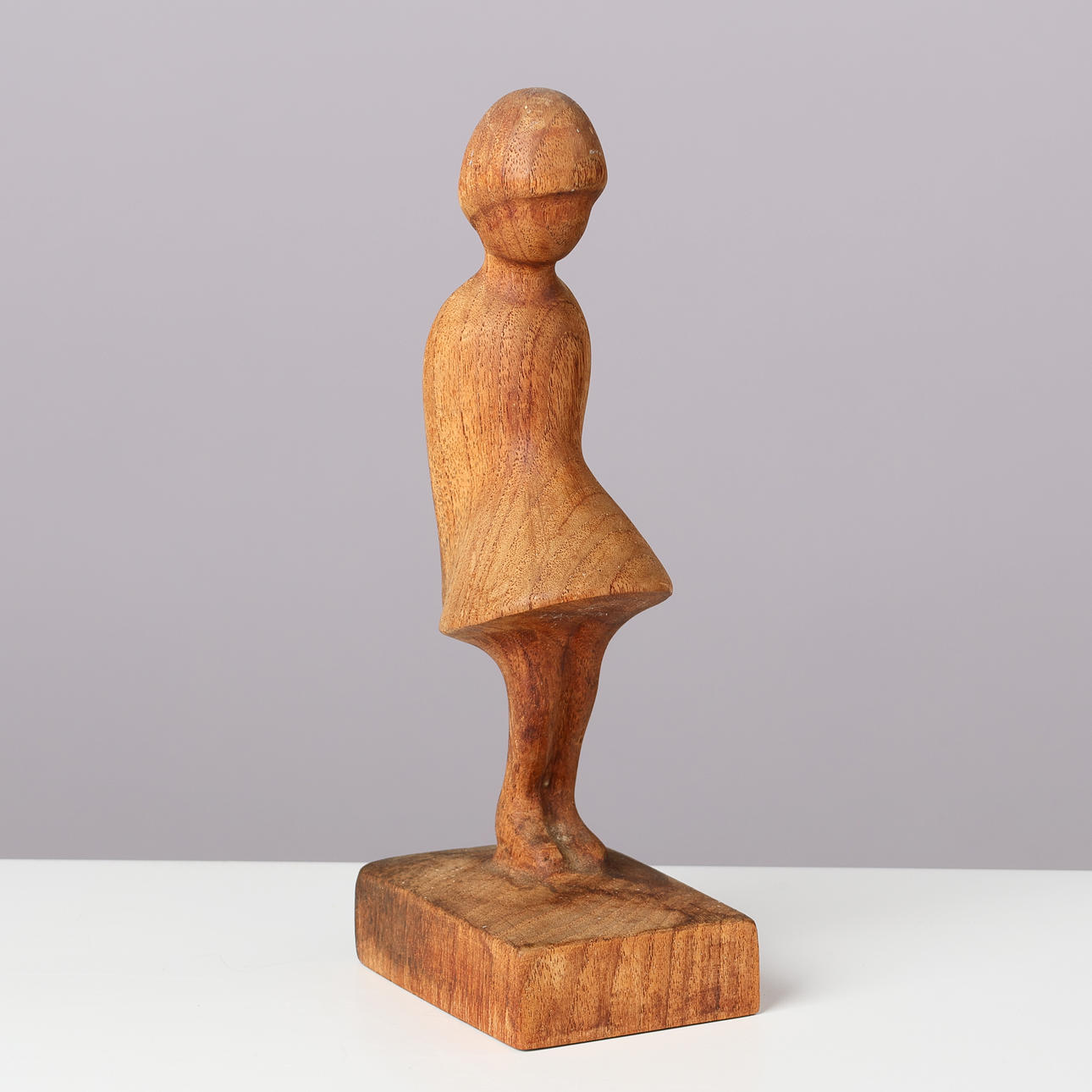 ATTRIBUTED TO ARNE BASSE (1927-1996). Girl figure in teak