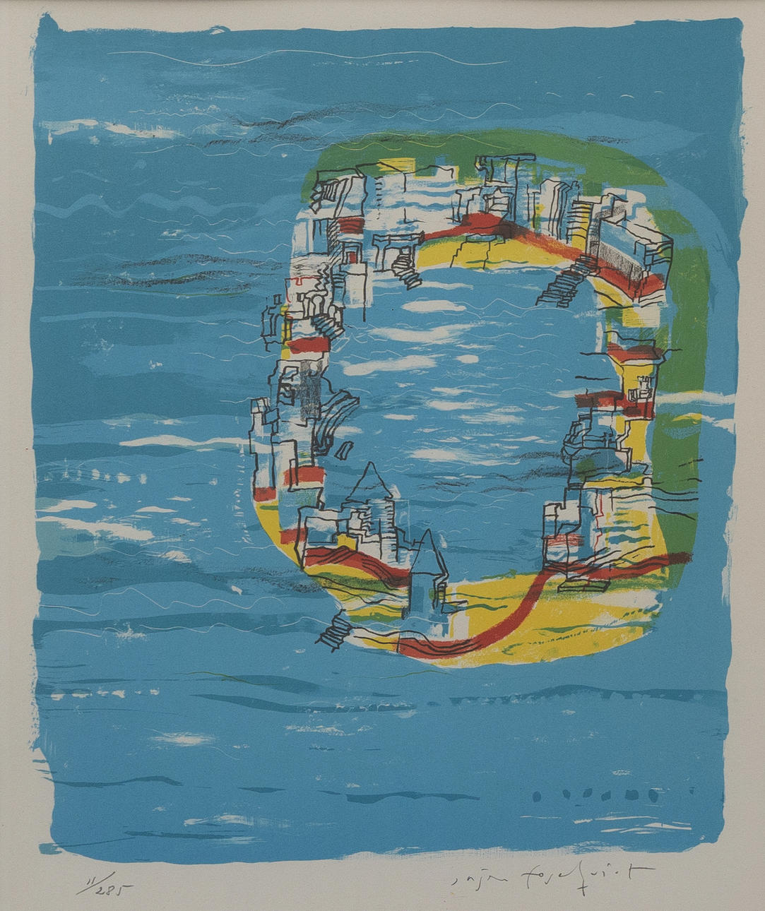 JÖRGEN FOGELQUIST. Composition, lithograph no. 11/285, signed.