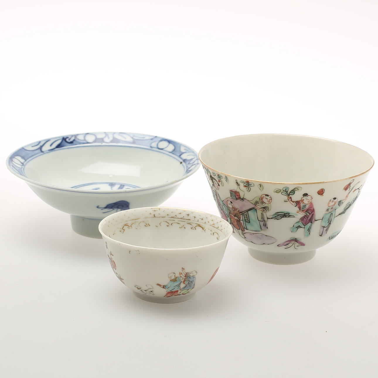 SKÅLAR, 3 st, porslin, Kina.