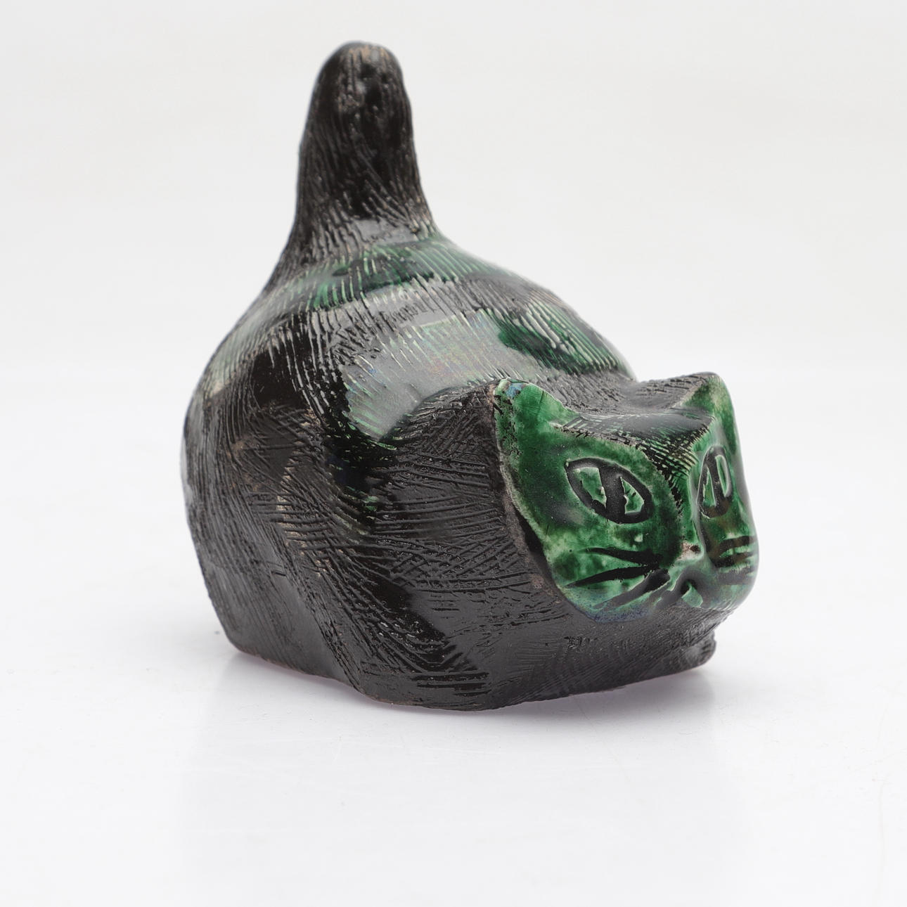 GÖRAN ANDERSSON. Figurin, katt, stengods, Upsala-Ekeby, 1960-tal.