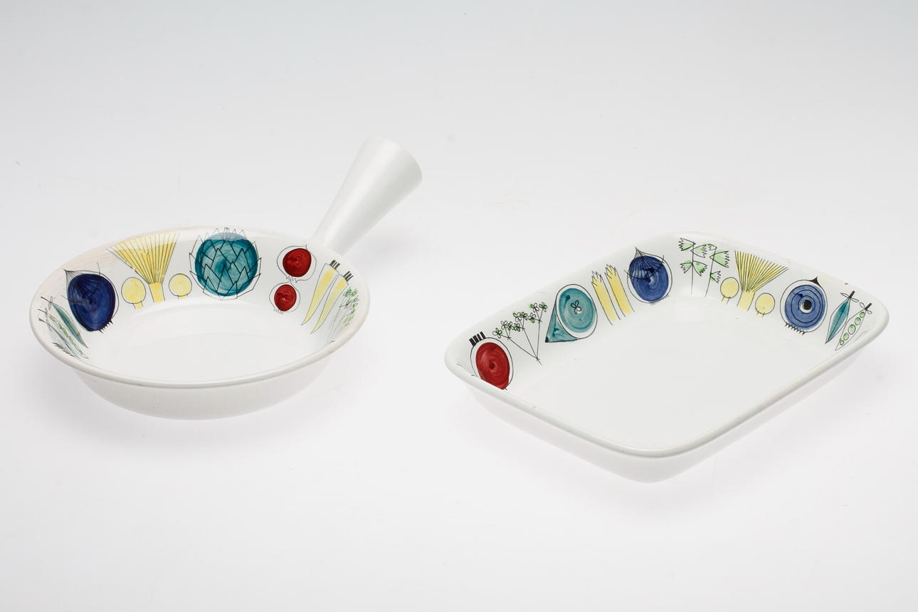 SERVISDELAR, 2 delar, porslin, "Picknick", Rörstrand.