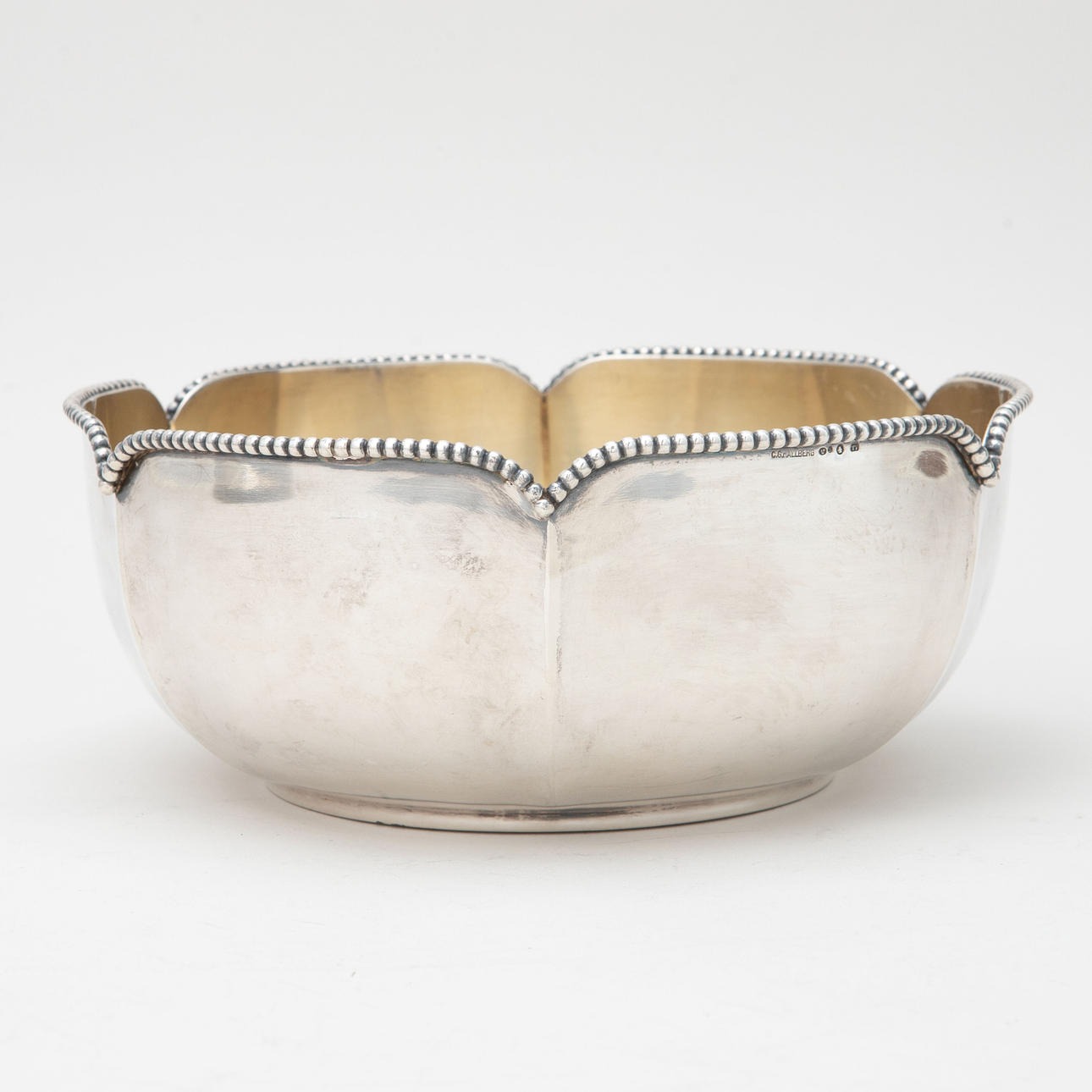 SKÅL, silver, C G Hallberg, vikt ca 400 gram.