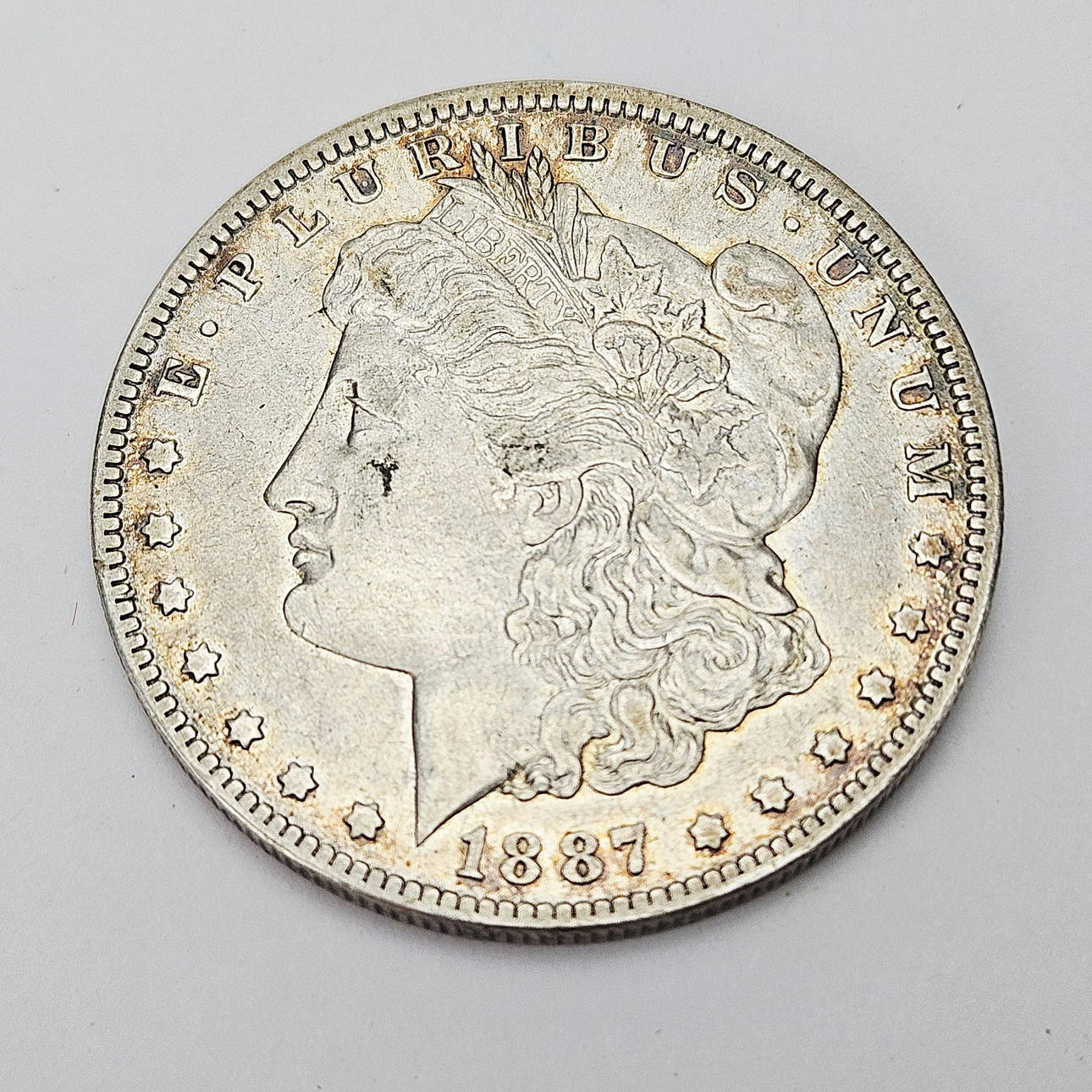 MYNT, silver, 90 %, one dollar, USA, 1887.