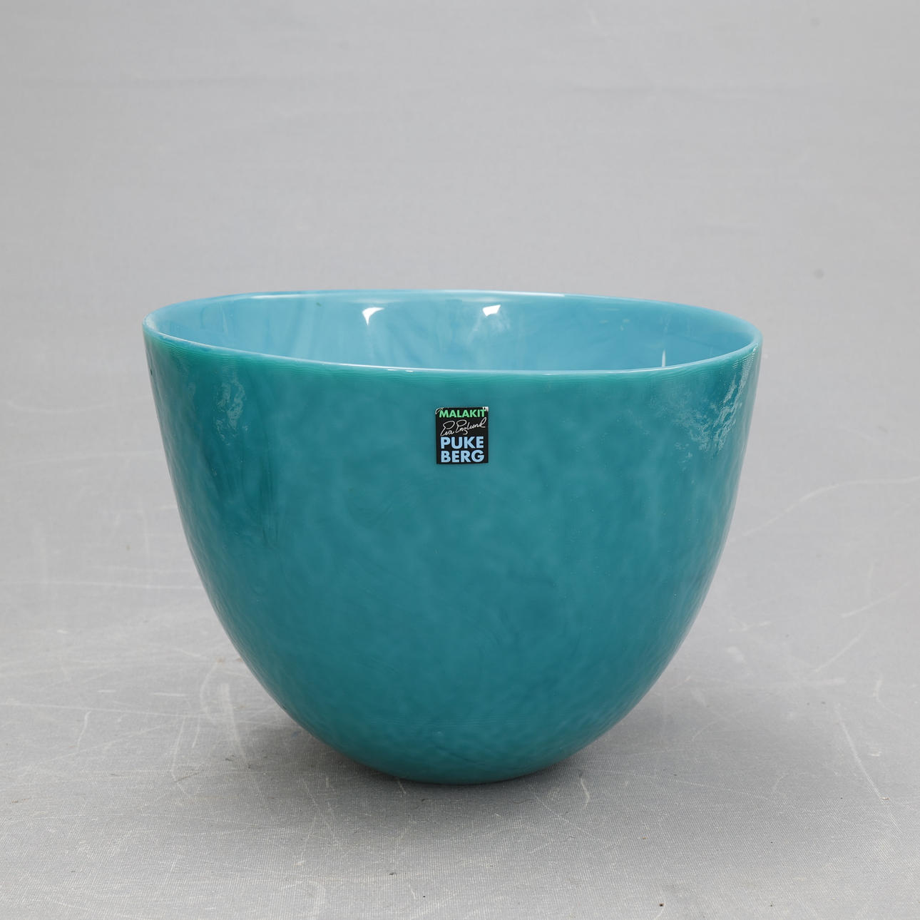 EVA ENGLUND. SKÅL, glas, " Malakit ", Pukeberg.