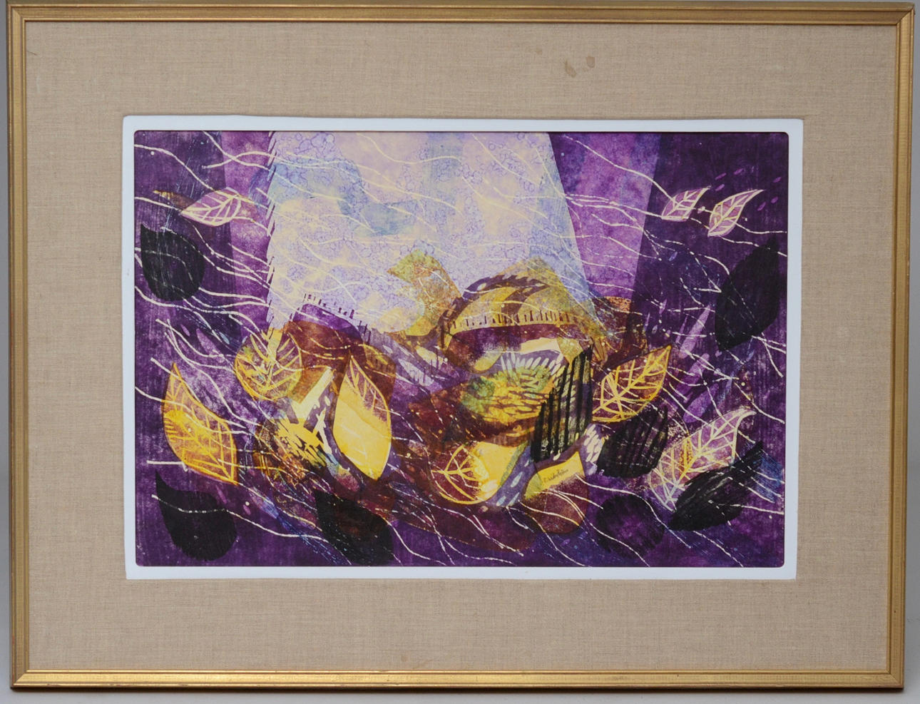 STURE WICKSTRÖM. STILLEBEN, färglitografi.