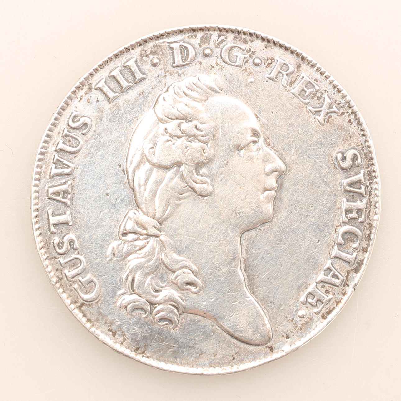 MYNT, silver, Gustav III, 2/3 riksdaler, 1776.